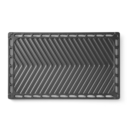 Hendi Gusseisen-Grillplatte, GN 1/1, 325x530mm