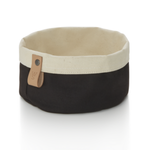 Was Germany Brottasche FLIP COTTON, Ø 17 cm, Höhe 11 cm, schwarz/cream, Canvas