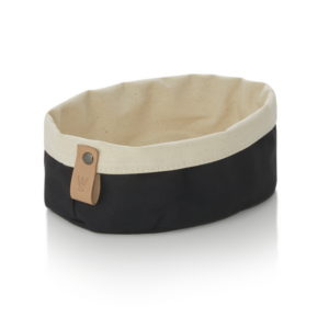 Was Germany Brottasche FLIP COTTON, 19 x 15 x 10 cm, schwarz/cream, Canvas