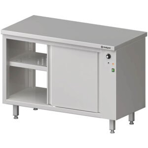 Stalgast Edelstahl Durchreiche-Wärmeschrank mit Schiebetüren 1600x700x850 mm