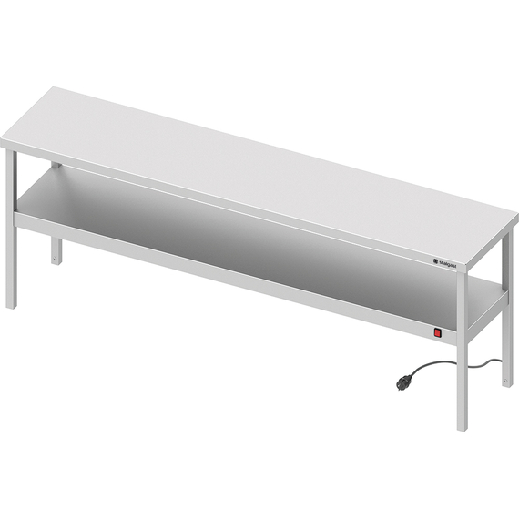 Stalgast Edelstahl Wärmebrücke 2-etagig 1900x300x700 mm mit Keramik-Infrarot-Strahlern