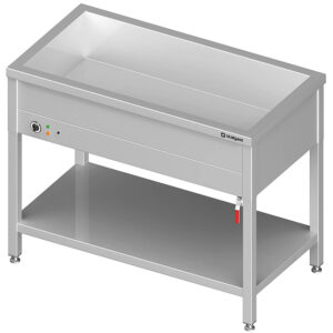 Stalgast Edelstahl Bain-Marie Standgerät mit einem Becken, für 4x GN1/1410x600x850 mm