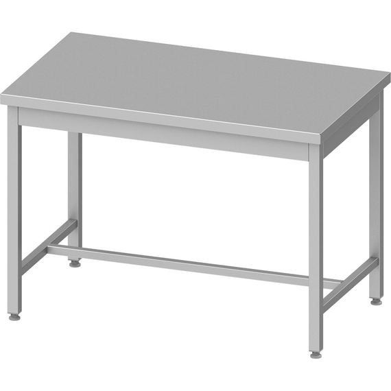 Stalgast Edelstahl Arbeitstisch ECO ohne Grundboden 1600x600x850 mm, mit Verstrebung ohne Aufkantung, Selbstmontage