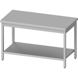 Stalgast Edelstahl Arbeitstisch ECO mit Grundboden 1200x700x850 mm, ohne Aufkantung, Selbstmontage
