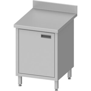 Stalgast Edelstahl Arbeitsschrank ECO mit Flügeltür 400x700x850 mm, mit Aufkantung