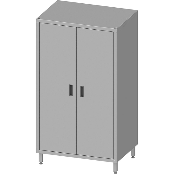 Stalgast Edelstahl Hochschrank ECO mit Flügeltüren 1000x700x1800 mm, Selbstmontage
