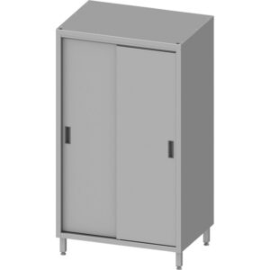 Stalgast Edelstahl Hochschrank ECO mit Schiebetüren 1000x600x1800 mm