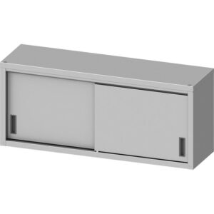 Stalgast Edelstahl Hängeschrank ECO mit Schiebetüren 1200x300x600 mm, Selbstmontage