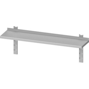 Stalgast Edelstahl Wandbord ECO mit Konsolen und Wandschienen 800x300x400 mm höhenverstellbar, Selbstmontage