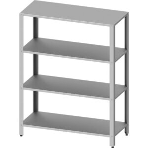 Stalgast Edelstahl Regal ECO mit glatten Böden 1000x400x1800 mm, Selbstmontage