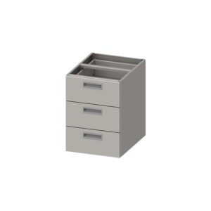 Stalgast Edelstahl Einbau-Schubladenblock ECO 386x590x540 mm mit drei Schubladen, Selbstmontage