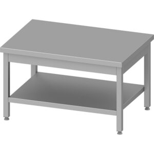 Stalgast Edelstahl Arbeitstisch ECO niedrig, mit Grundboden 1000x700x600 mm, ohne Aufkantung, Selbstmontage