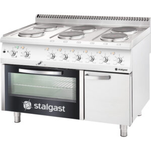 Elektro-Herd mit 6 Kochplatten, Umluft-Backofen GN 1/1 und eintürigem Unterschrank, Serie 700 ND