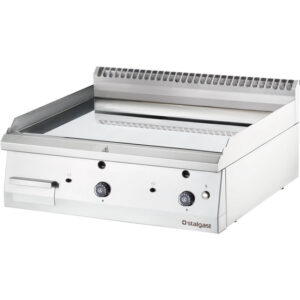 Stalgast Gas-Griddleplatte, glatt, verchromt als Tischgerät, Serie 700 ND, 800x700x250 mm (BxTxH)
