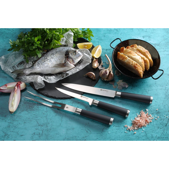 Hendi Messerset, 9-teilig, Schwarz, 445x260x(H)65mm