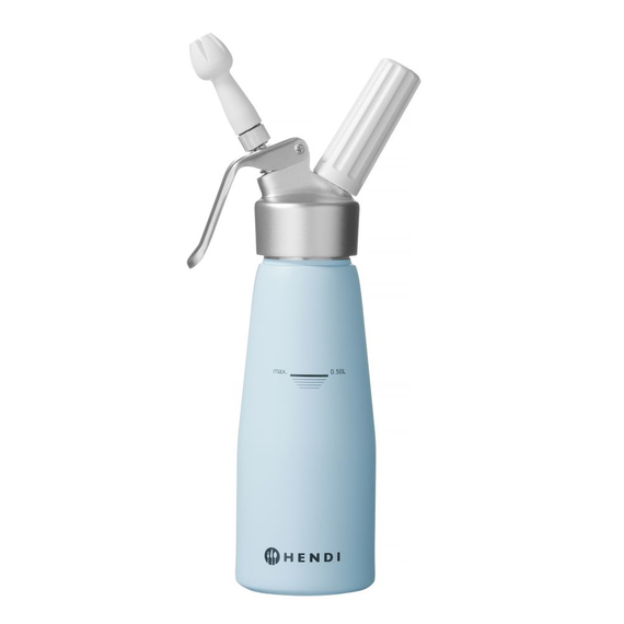 Hendi Sahnespender, 0,5L, Pastellblau, ⌀80x(H)260mm