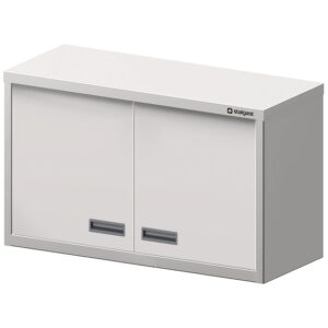 Stalgast Edelstahl Hängeschrank ECO mit zwei Flügeltüren, 1200x400x600 mm, Selbstmontage