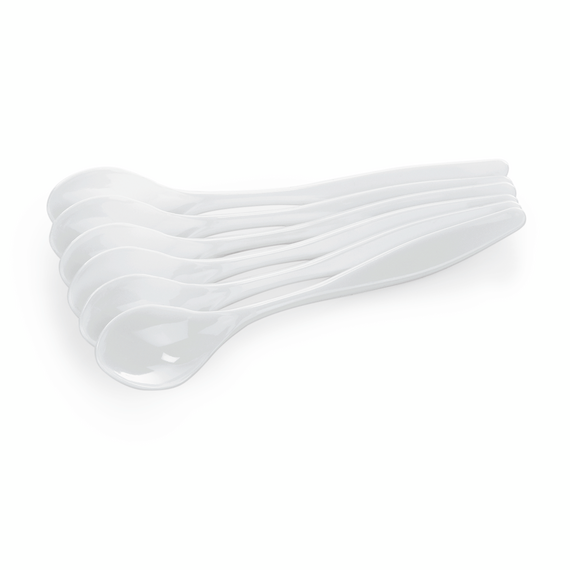 Essentials Eierlöffel Set, 14 cm, Set á 6 Stück, Polystyrol