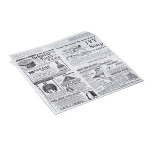 Was Germany Takeawaytüte Times White Set WRAP & GO, 17 x 18 cm, Set á 500 Stück, 2-seitig geöffnet, Fettpapier