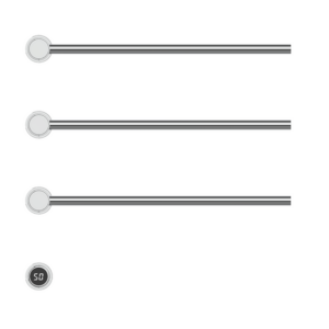 Aliseo Pearl Pro Handtuchwärmer Handtuchheizkörper - 3 Rohre, chrom