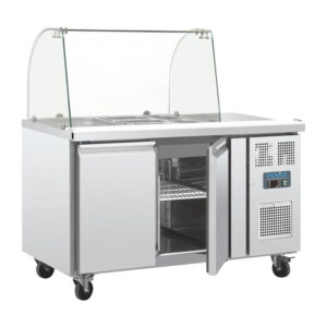 Polar Serie U 2-türige GN-Saladette mit Schutzhaube