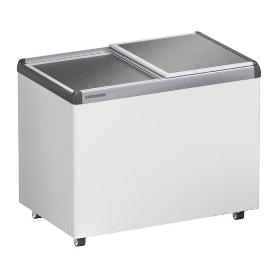 Liebherr EFE 3000 Eiscreme-Gefriertruhe mit Aluminium-Schiebedeckel und Lenkrollen