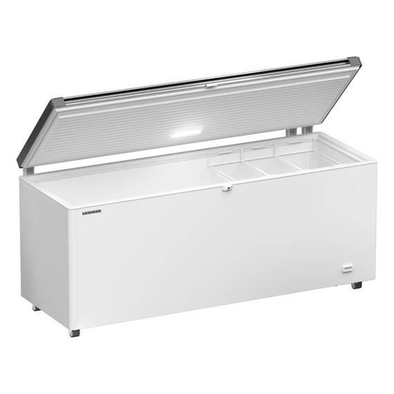 Liebherr EFL 6056 Gefriertruhe mit Edelstahl-Deckel, Lenkrollen und LED