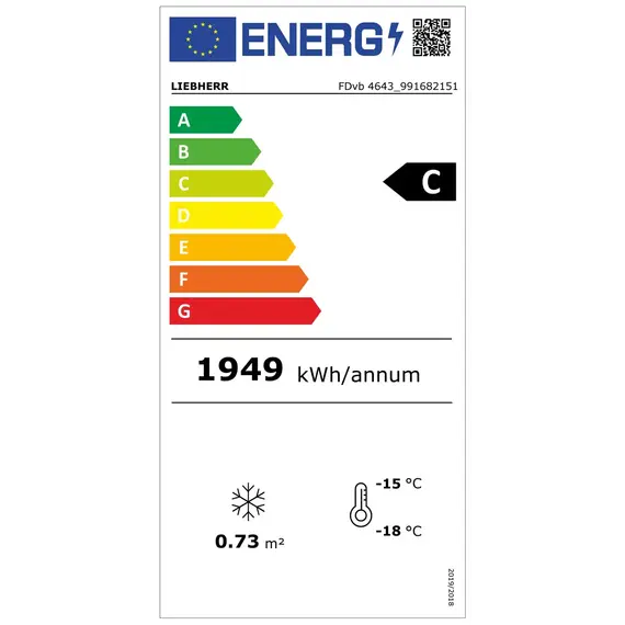 Liebherr FDvb 4643 NoFrost Gefrierschrank mit Glastür, Display & LED Umluftkühlung