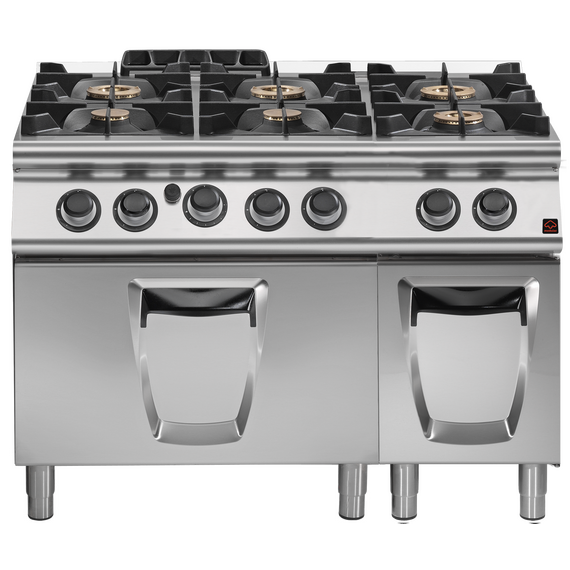 Prismafood Gasherd 6 Brenner mit Gasbackofen