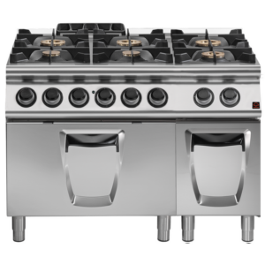 Prismafood Gasherd 6 Brenner mit Elektrobackofen