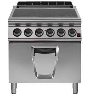 Prismafood Elektroherd Glaskeramik mit 4 Kochzonen und Backofen