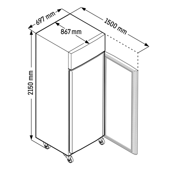 Liebherr FFPSvg 6501 Performance Gefrierschrank GN 2/1 mit Umluftkühlung & Rollen
