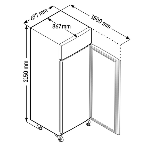 Liebherr FRPSvg 6501 Performance Kühlschrank GN 2/1 mit Umluftkühlung & Rollen