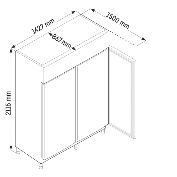 Liebherr FRPSvh 1402 Perfection Kühlschrank GN 2/1 mit Umluftkühlung