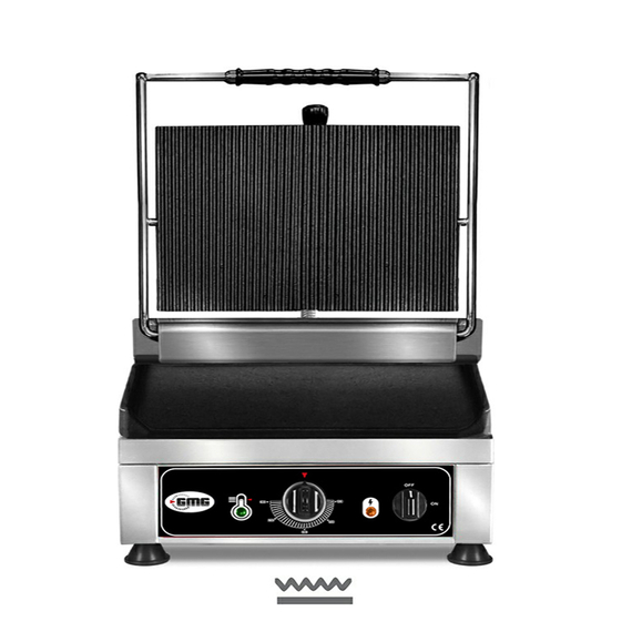 GMG Kontaktgrill KG2745G, oben gerillt, unten glatt
