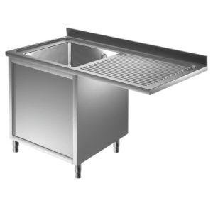 Prismafood Spülmaschinen Spülschrank 1,2m - 1 Becken links L50xB40xT25cm STD