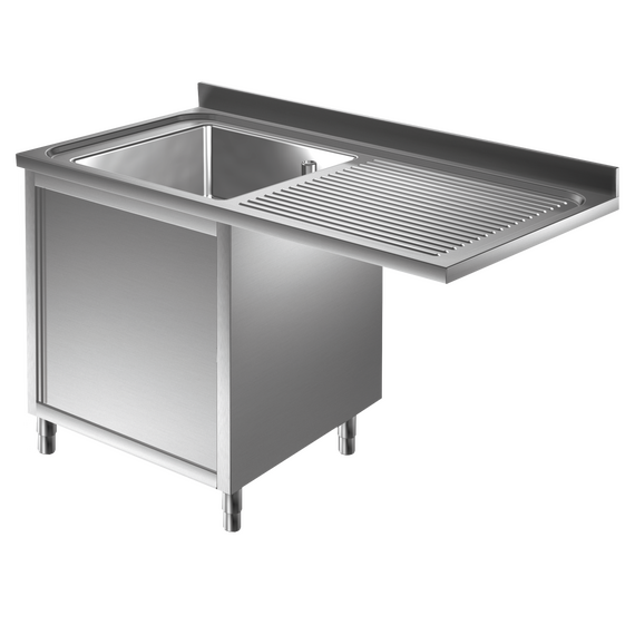Prismafood Spülmaschinen Spülschrank 1,4m - 1 Becken links L50xB40xT25cm STD