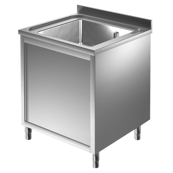 Prismafood Spülschrank 0,8m - 1 Becken mittig L60xB50xT30cm STD