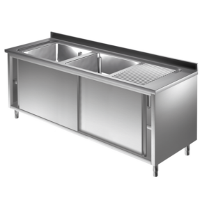 Prismafood Spülschrank 1,6m - 2 Becken links L40xB50xT25cm STD