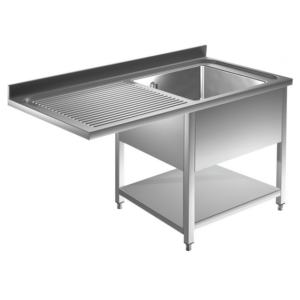 Prismafood Spülmaschinen Spültisch 1,2m-1 Becken rechts L50xB50xT30cm STD