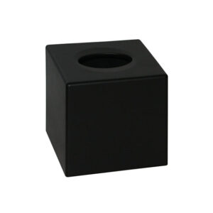 Aliseo Cube - Kosmetiktuchspender, Würfelform, Kunststoff, schwarz