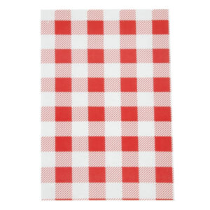 Fettabweisende Papierbögen Rotes Karo 190 x 310mm (200 Stück)