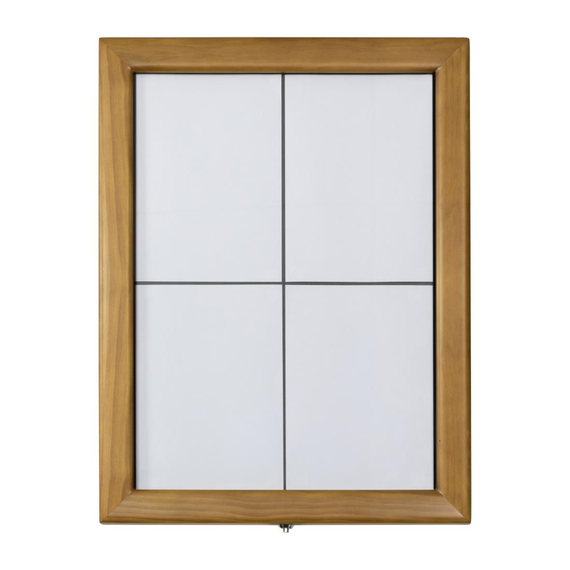 Securit Teak weiß LEDs Informationen 4xA4 Display (ohne Mast und Sockel)