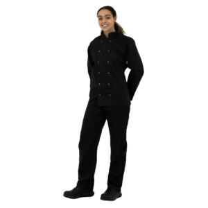 Whites Vegas Kochjacke lange Ärmel schwarz XS
