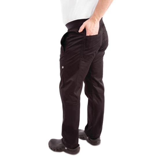Chef Works Leichte Hose für Herren Schwarz Größe L