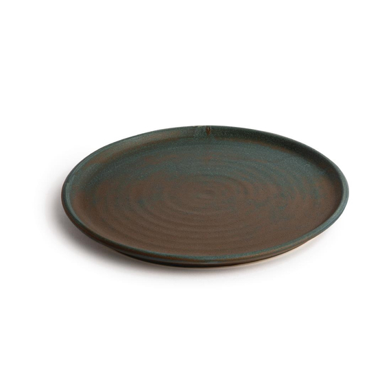 Olympia Canvas runder Teller mit schmalem Rand dunkelgrün 26,5cm (6 Stück)