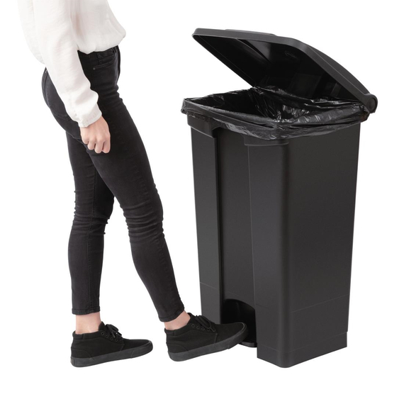 Jantex Küchenpedaleimer schwarz 87L