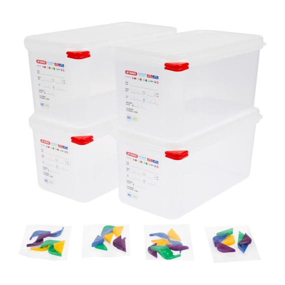 Araven Polypropylen 1/3 Gastronorm-Nahrungsbehälter 6Ltr (4 Stück)