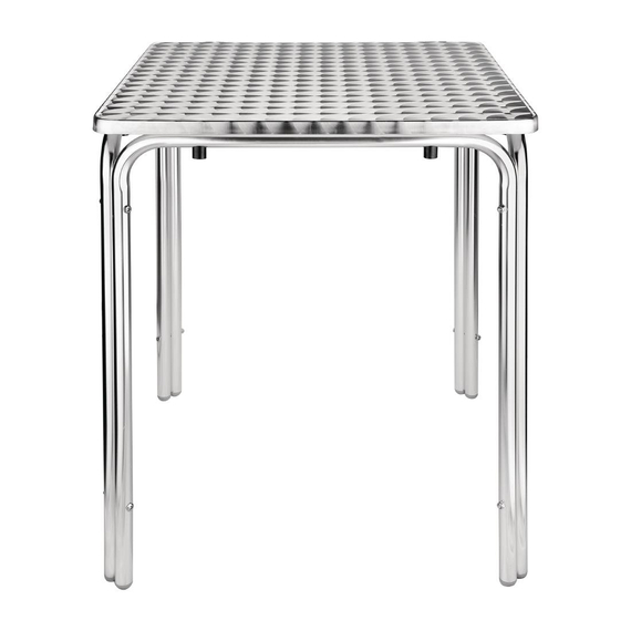 Bolero quadratischer Bistrotisch Edelstahl 4 Beine 60cm