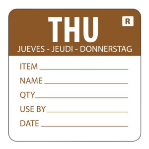 Hygiplas Farbcodesticker Donnerstag (500 Stück)